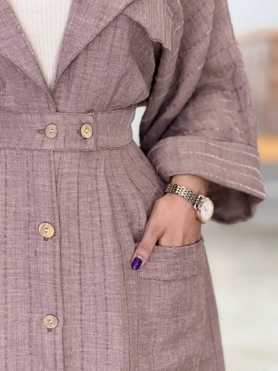 3403-مانتو کفتان مونا